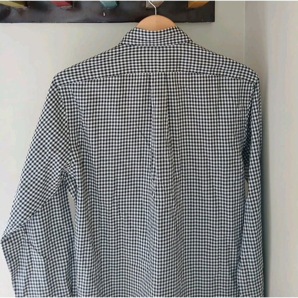 Polo Ralph Lauren Classic Fit Button Down Shirt Size Medium Black Gingham Work - Picture 7 of 9
